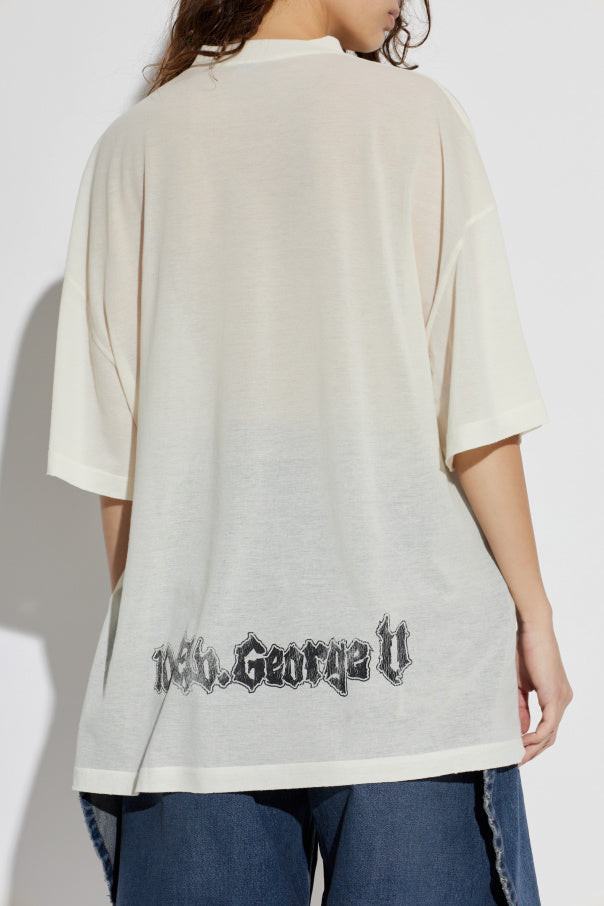 Balenciaga cream 'Oversize' T-shirt 4