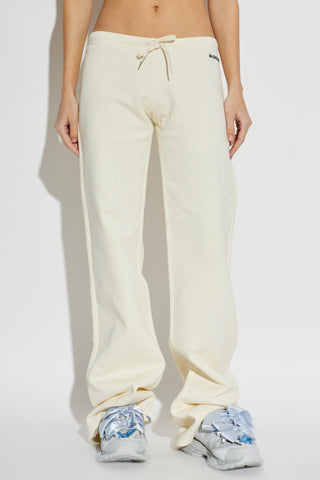 Balenciaga cream Sweatpants with embroidered logo 3
