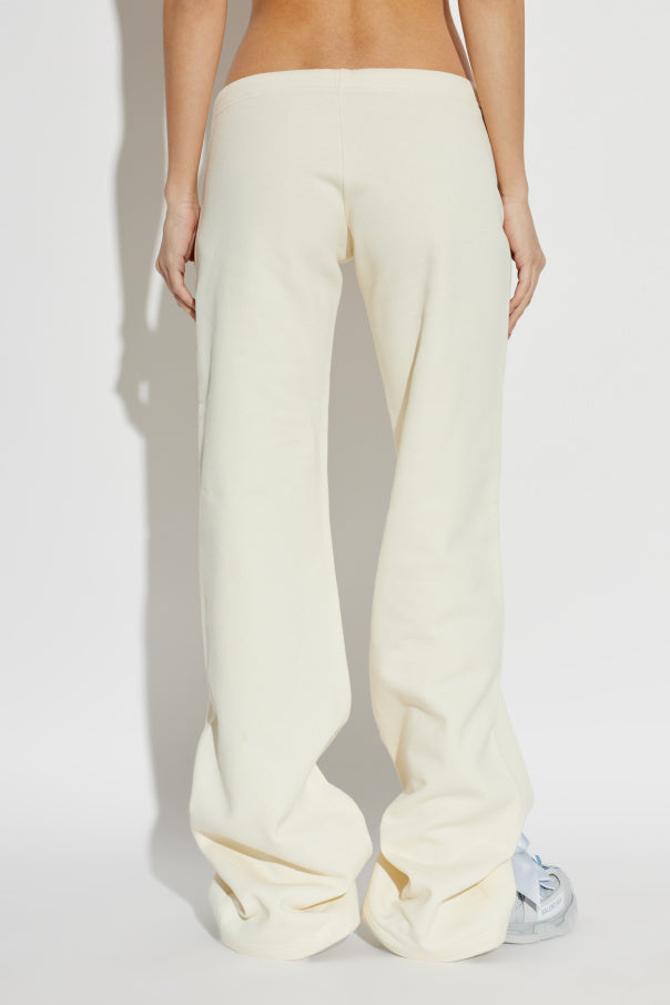 Balenciaga cream Sweatpants with embroidered logo 4