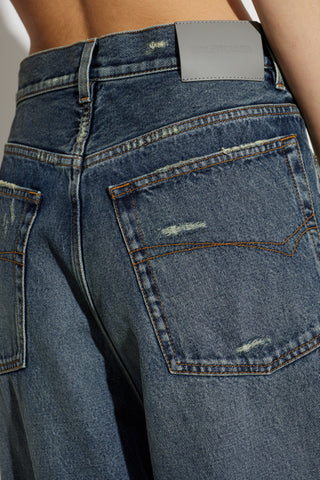 Balenciaga NAVY BLUE Wide-leg jeans 5