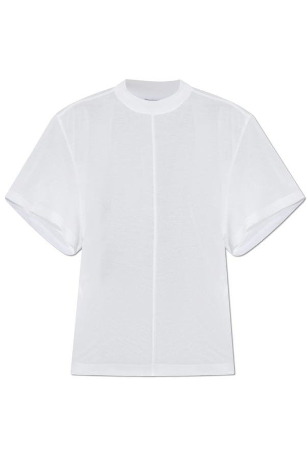 Balenciaga WHITE Asymmetrical cut T-shirt 1