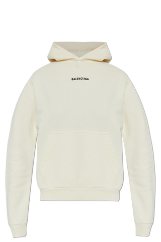 Balenciaga cream Sweatshirt with embroidered logo 1