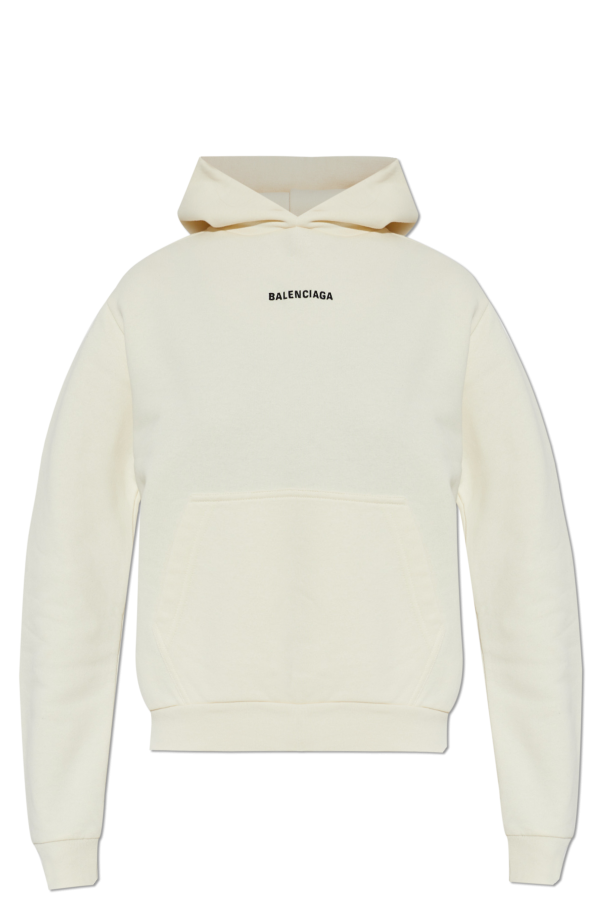 Balenciaga cream Sweatshirt with embroidered logo 1