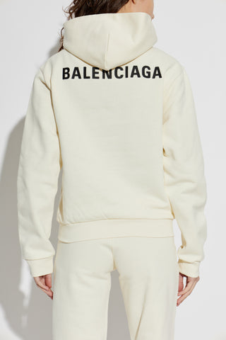 Balenciaga cream Sweatshirt with embroidered logo 4