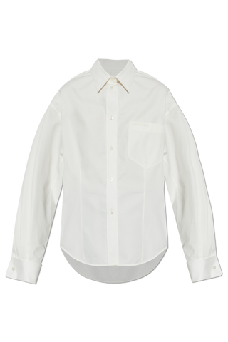 Balenciaga WHITE Shirt with embroidered logo 1