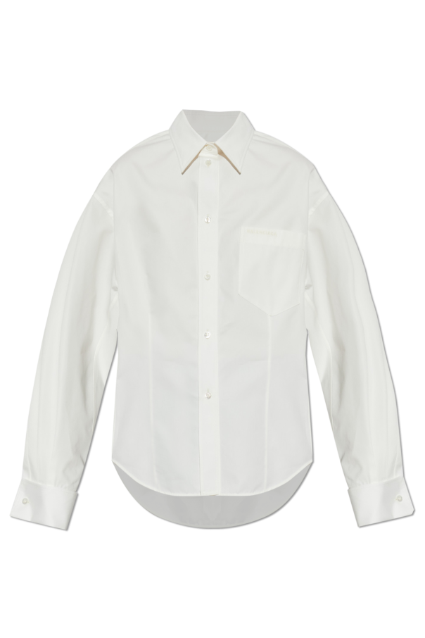 Balenciaga WHITE Shirt with embroidered logo 1