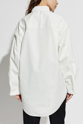 Balenciaga WHITE Shirt with embroidered logo 4