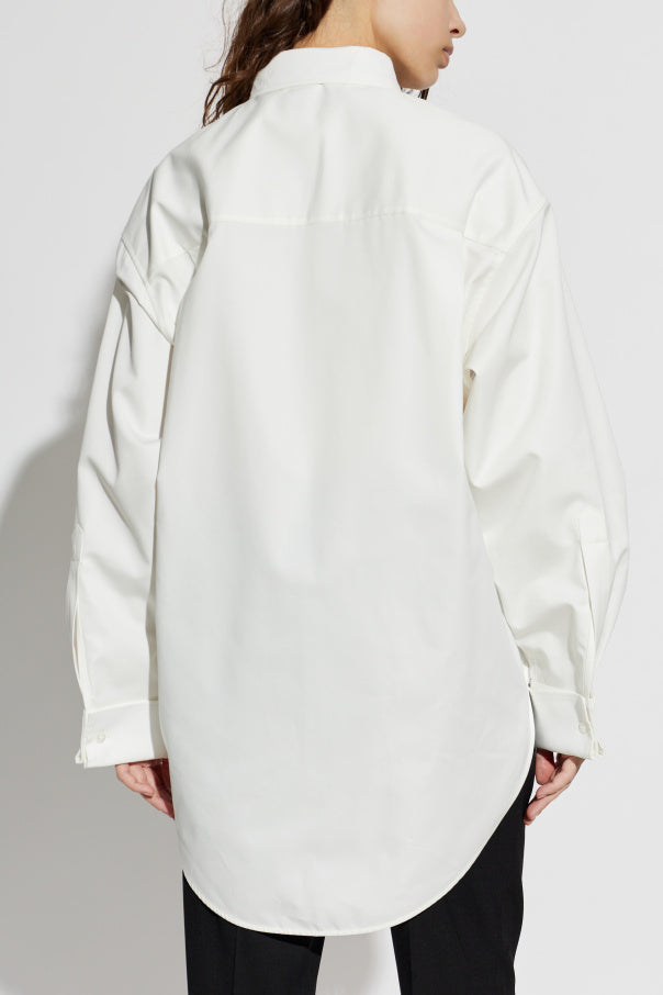 Balenciaga WHITE Shirt with embroidered logo 4