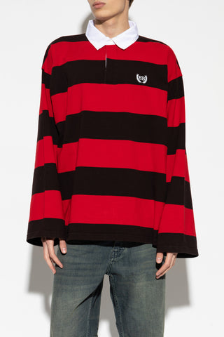 Balenciaga RED Shirt with stripe pattern 3