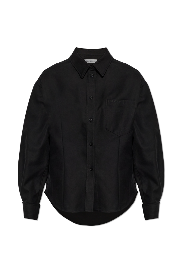 Balenciaga BLACK Asymmetrical cut shirt 1
