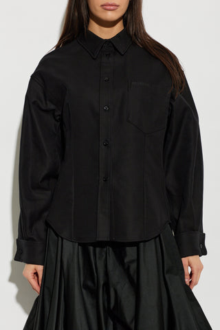 Balenciaga BLACK Asymmetrical cut shirt 3