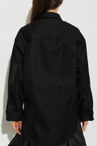 Balenciaga BLACK Asymmetrical cut shirt 4
