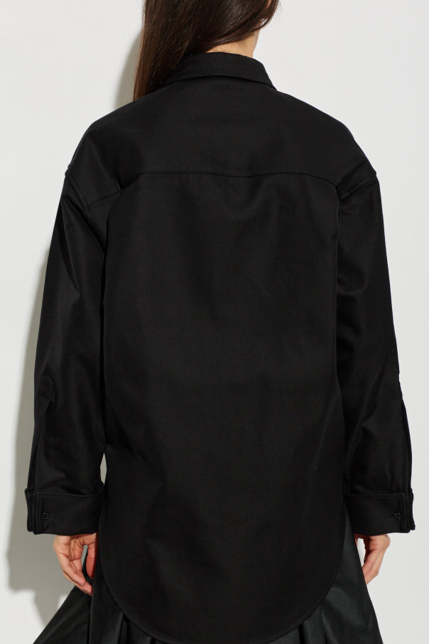 Balenciaga BLACK Asymmetrical cut shirt 4