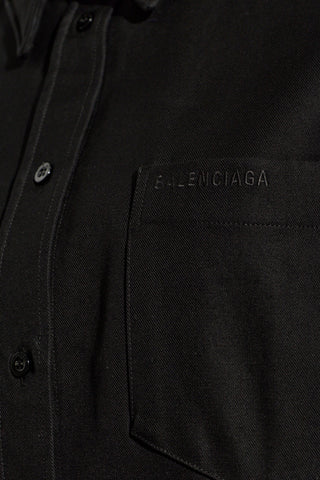 Balenciaga BLACK Asymmetrical cut shirt 5
