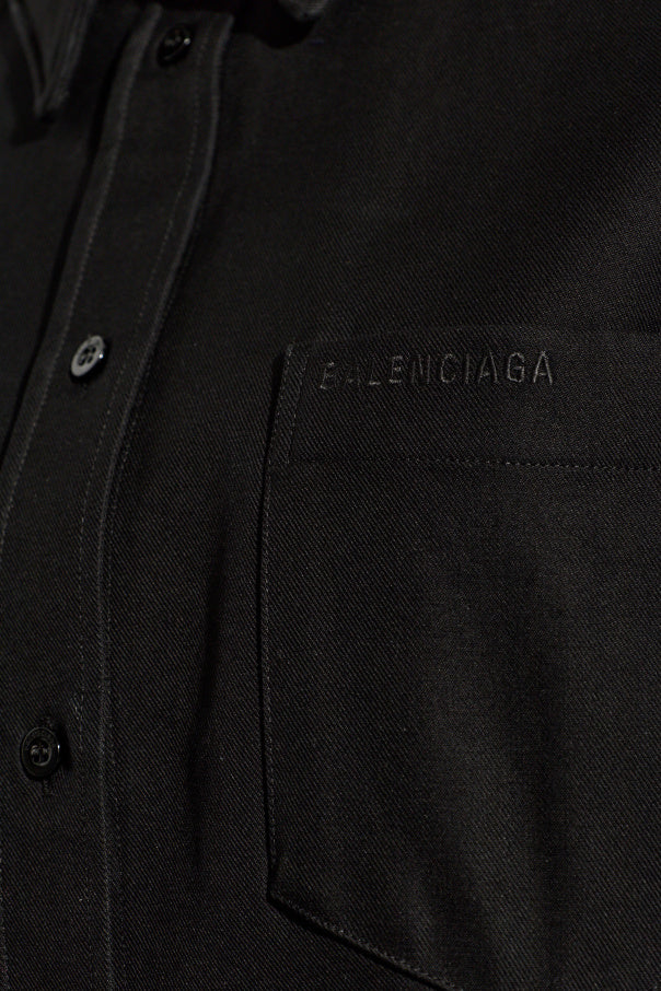 Balenciaga BLACK Asymmetrical cut shirt 5