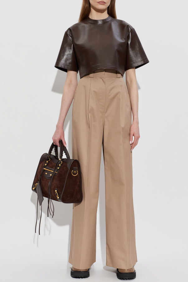 Balenciaga beige Wide-leg trousers 2