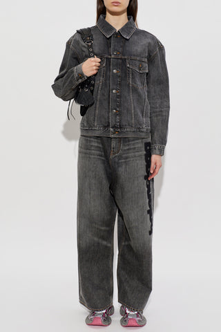 Balenciaga GREY Wide-leg jeans 2