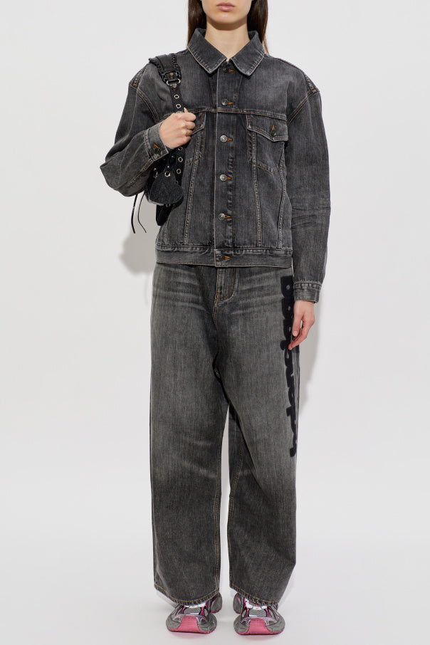Balenciaga GREY Wide-leg jeans 2