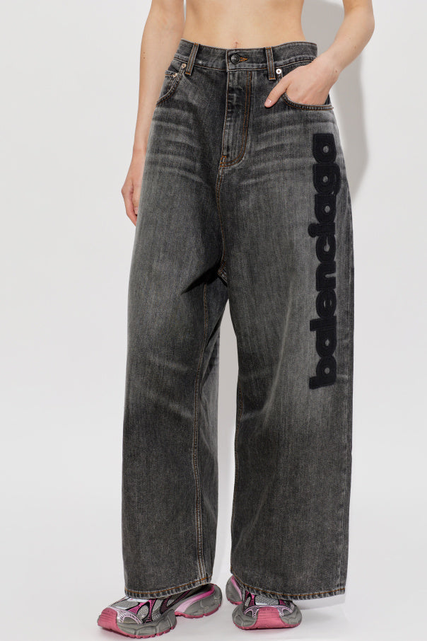 Balenciaga GREY Wide-leg jeans 3