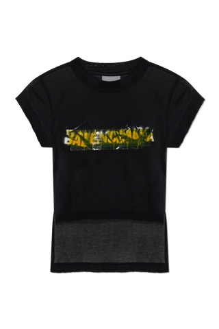 Balenciaga BLACK Asymmetrical cut T-shirt 1