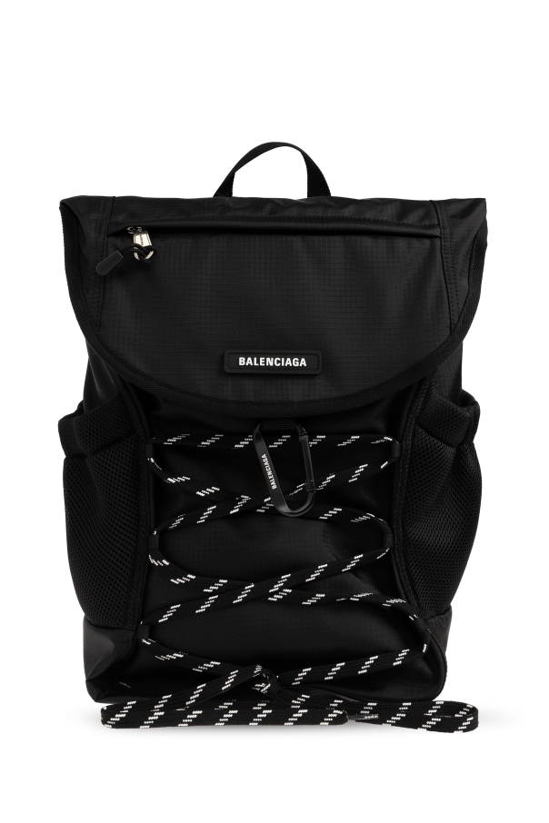 Balenciaga BLACK Backpack with logo 1