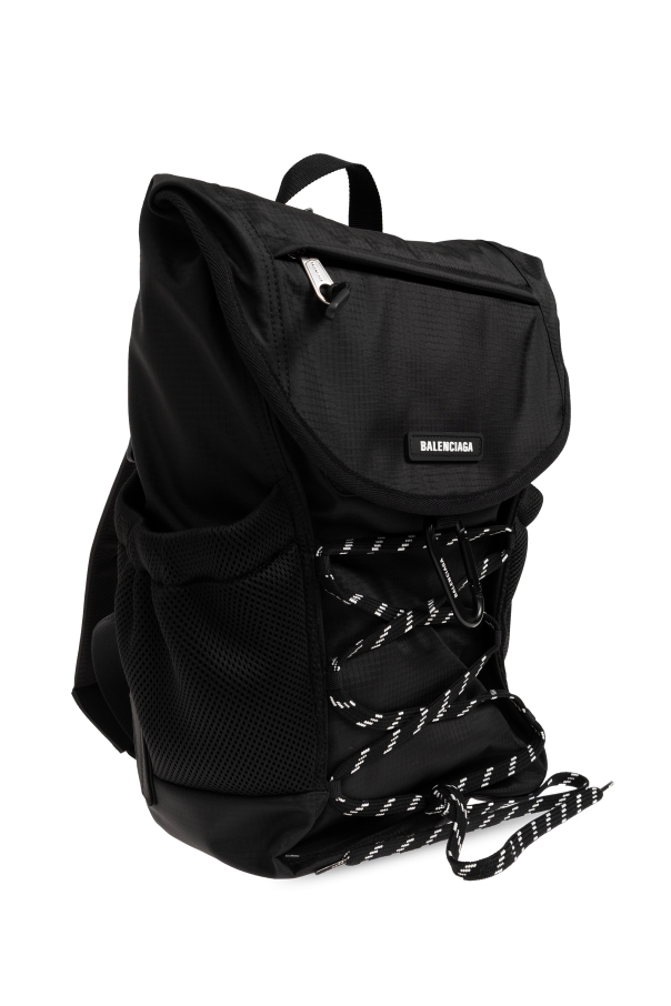 Balenciaga BLACK Backpack with logo 4