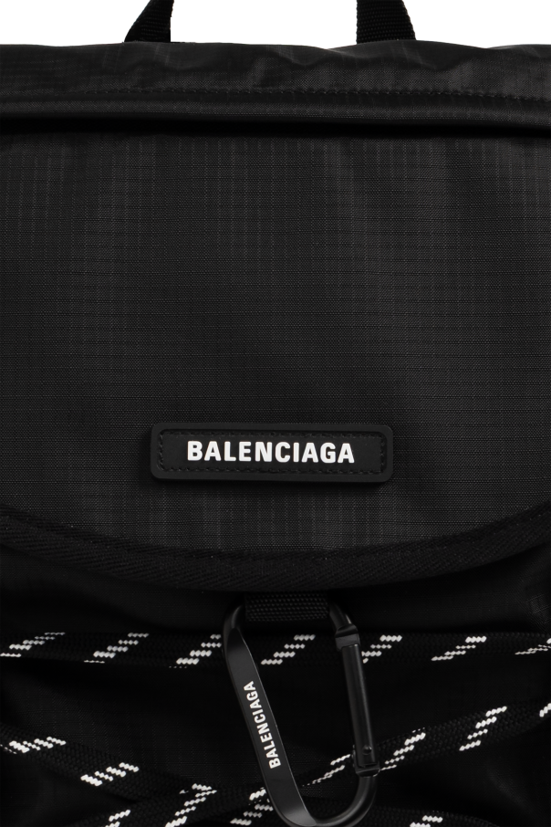 Balenciaga BLACK Backpack with logo 6