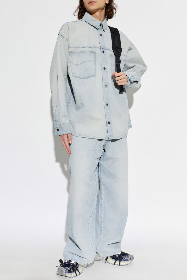 Balenciaga BLUE Wide-leg jeans 2