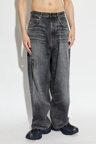 Balenciaga GREY Wide-leg jeans 3