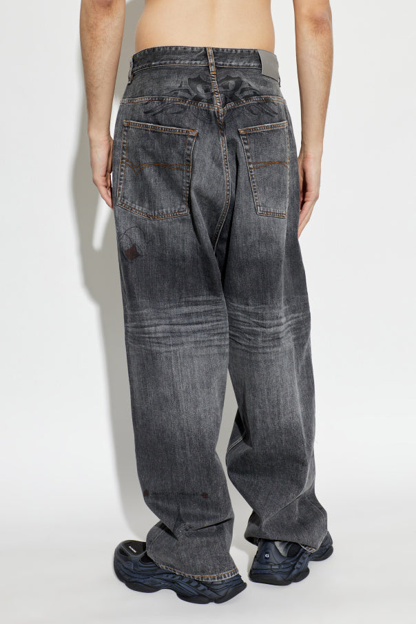 Balenciaga GREY Wide-leg jeans 4