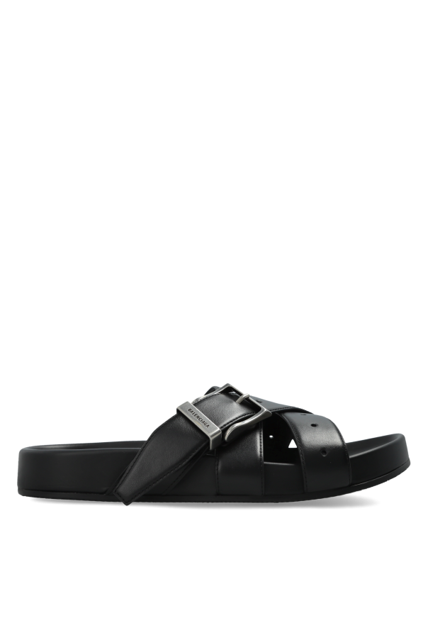 Balenciaga BLACK "Belt" slides 1