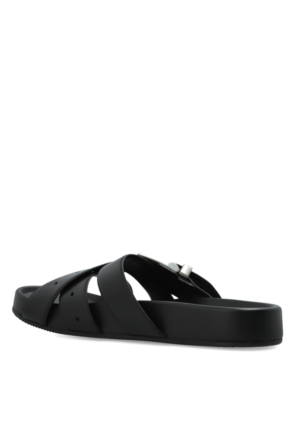 Balenciaga BLACK "Belt" slides 5