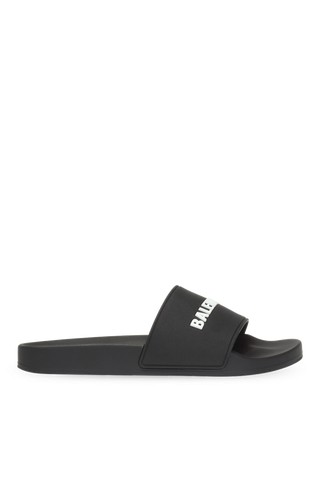 Balenciaga BLACK ‘Pool’ slides with logo 1
