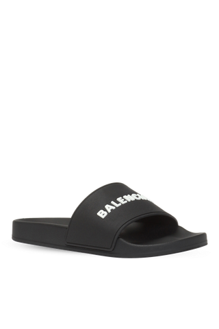 Balenciaga BLACK ‘Pool’ slides with logo 3