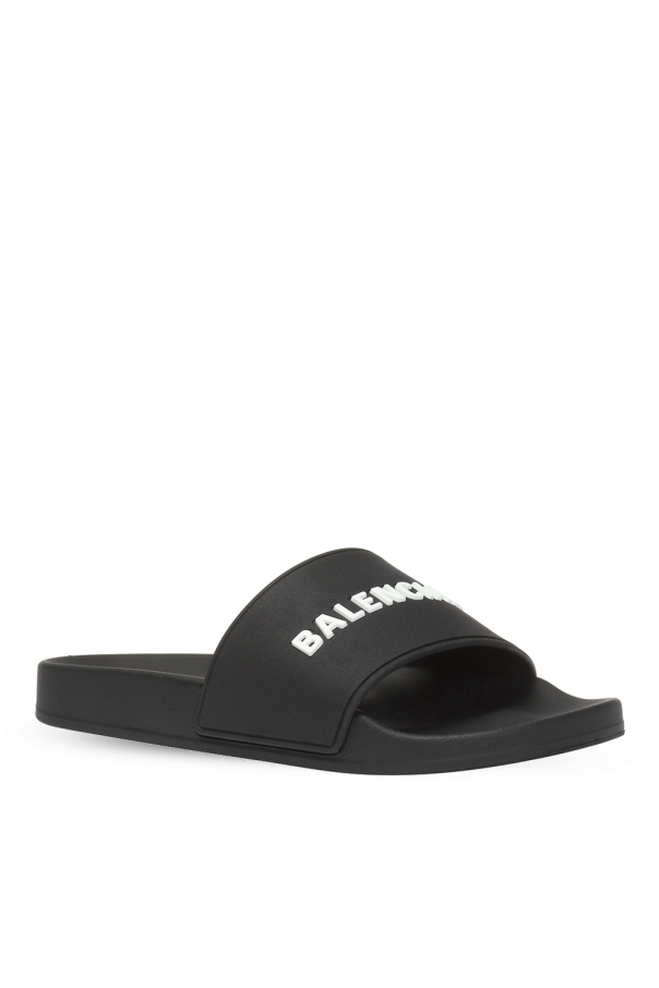 Balenciaga BLACK ‘Pool’ slides with logo 3