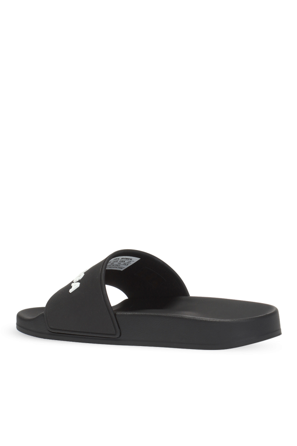 Balenciaga BLACK ‘Pool’ slides with logo 4