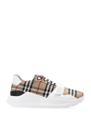 Burberry BROWN Sports shoes with a plaid pattern 1