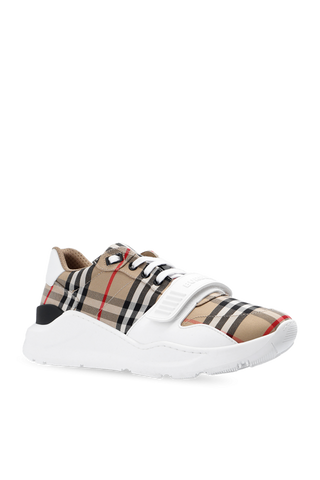 Burberry BROWN Sports shoes with a plaid pattern 4