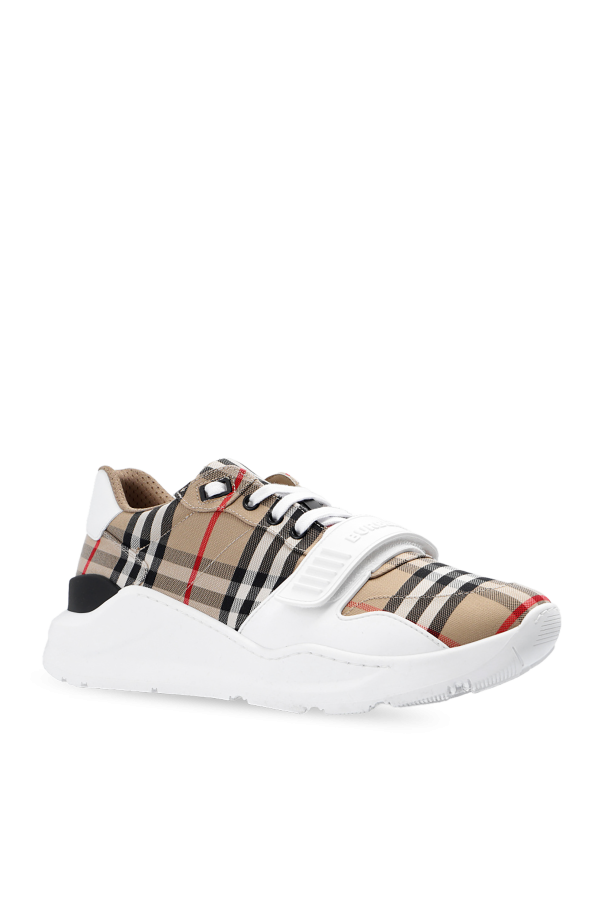 Burberry BROWN Sports shoes with a plaid pattern 4