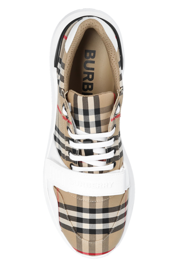 Burberry BROWN Sports shoes with a plaid pattern 6