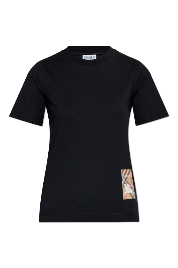 Burberry BLACK T-shirt with logo patch 1