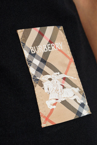 Burberry BLACK T-shirt with logo patch 5