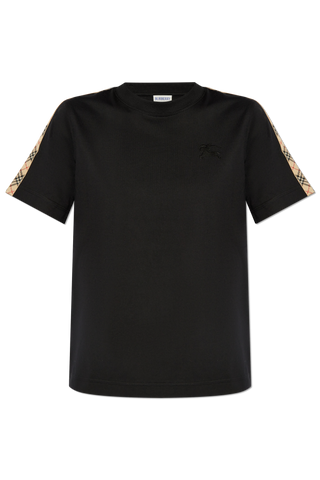 Burberry BLACK T-shirt with embroidered logo 1