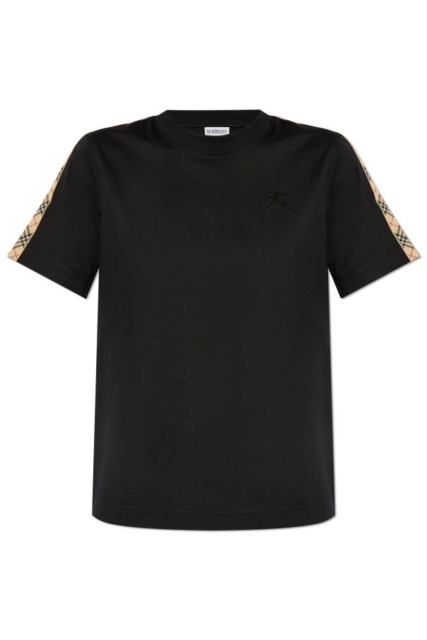 Burberry BLACK T-shirt with embroidered logo 1