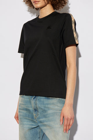 Burberry BLACK T-shirt with embroidered logo 3