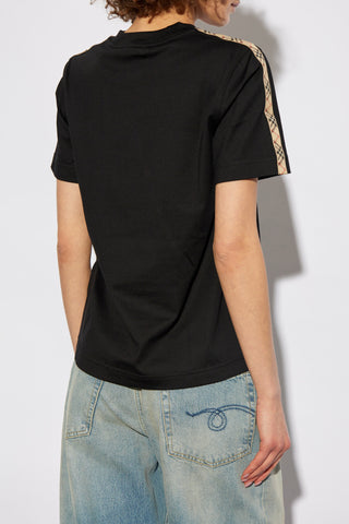 Burberry BLACK T-shirt with embroidered logo 4