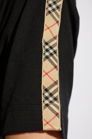 Burberry BLACK T-shirt with embroidered logo 5