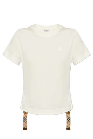 Burberry WHITE T-shirt with side drawstring 1