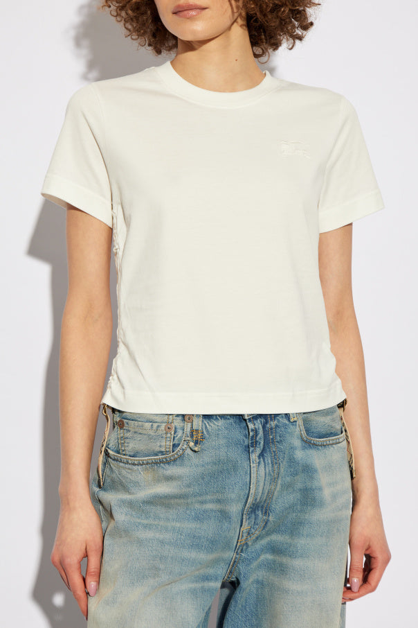 Burberry WHITE T-shirt with side drawstring 3