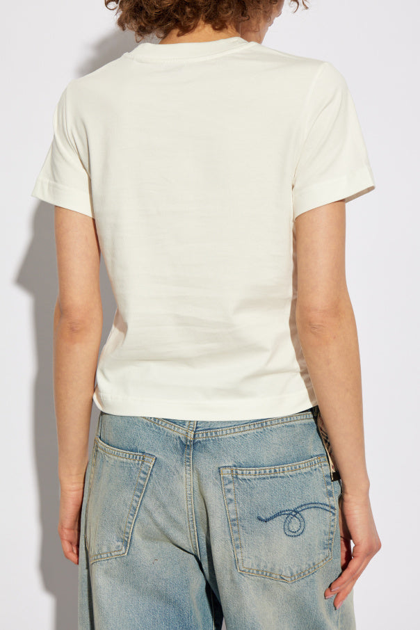 Burberry WHITE T-shirt with side drawstring 4